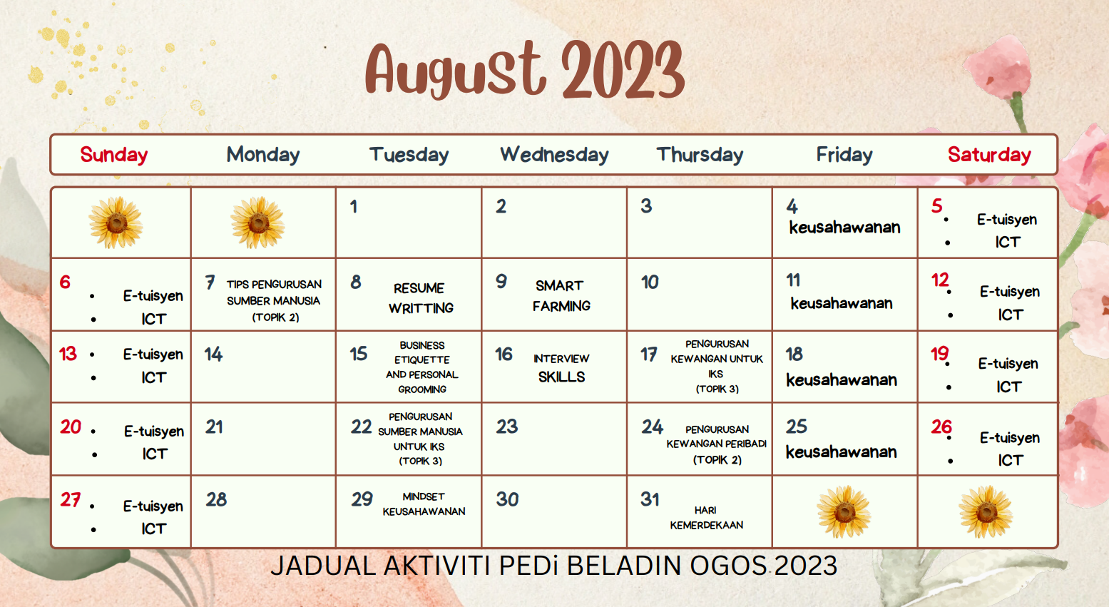 jadual-ogos-2023