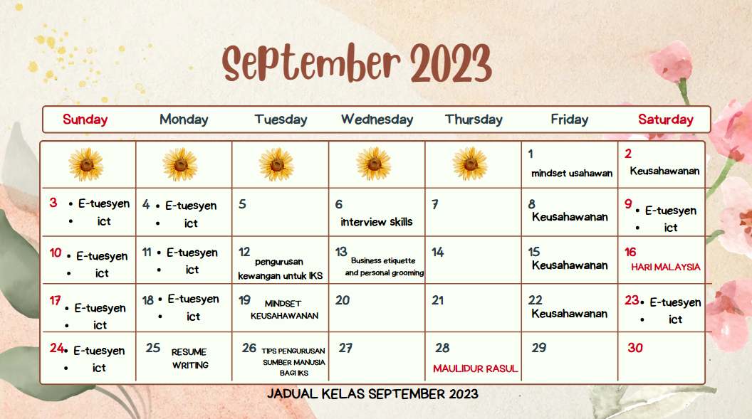 jadual-september-2023